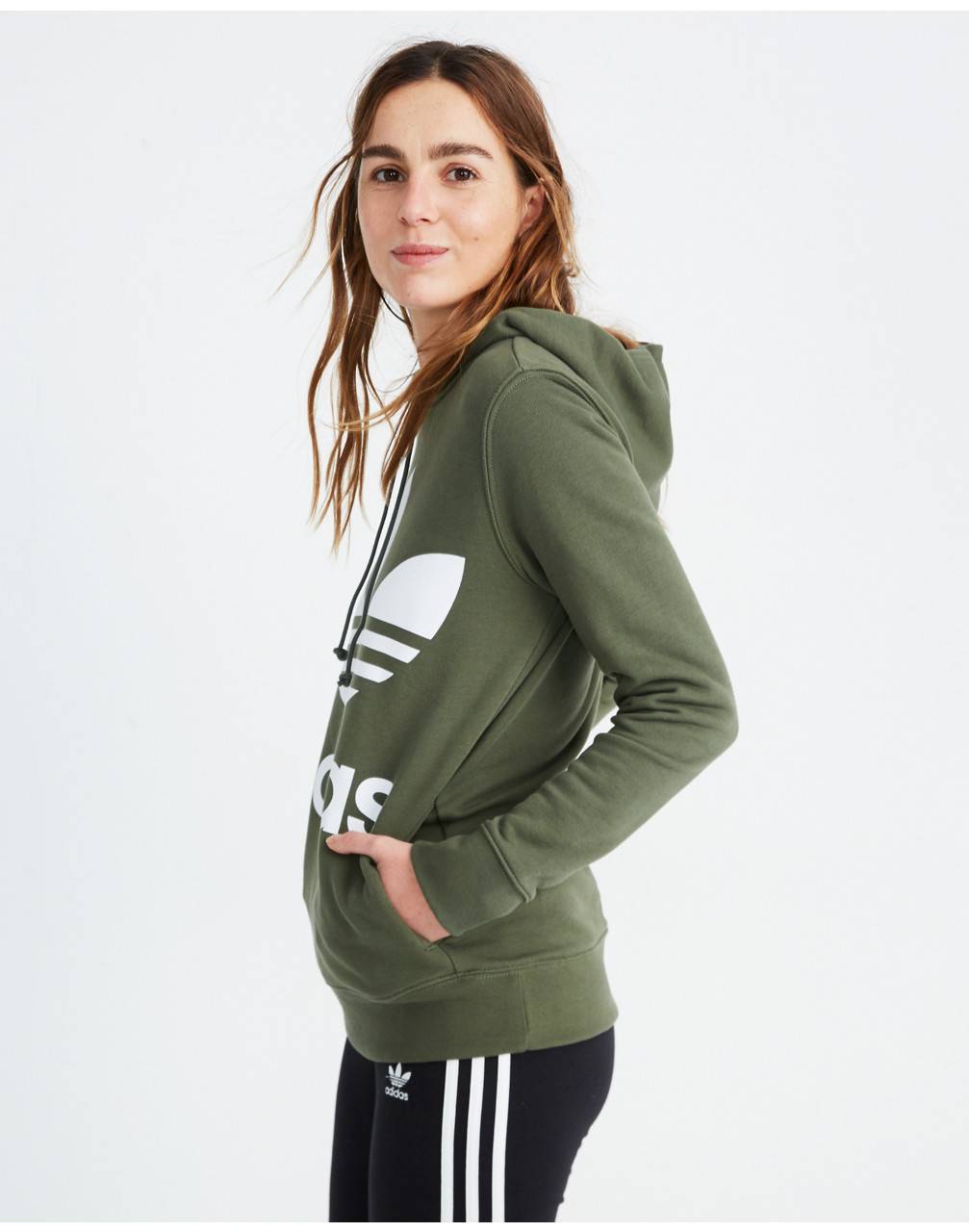 adidas trefoil hooded sweatshirt