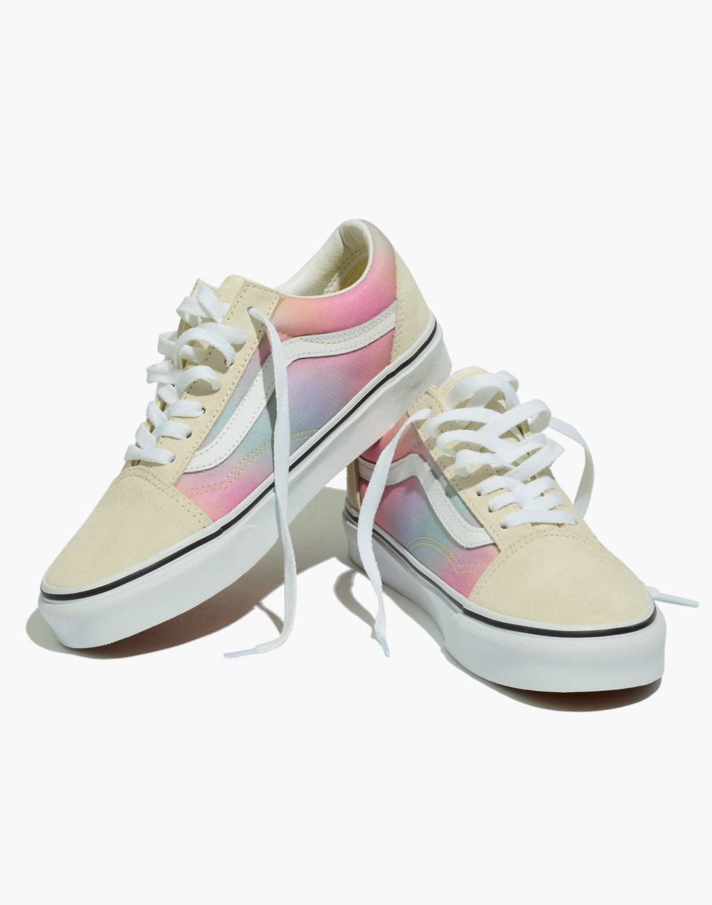 rainbow vans with laces