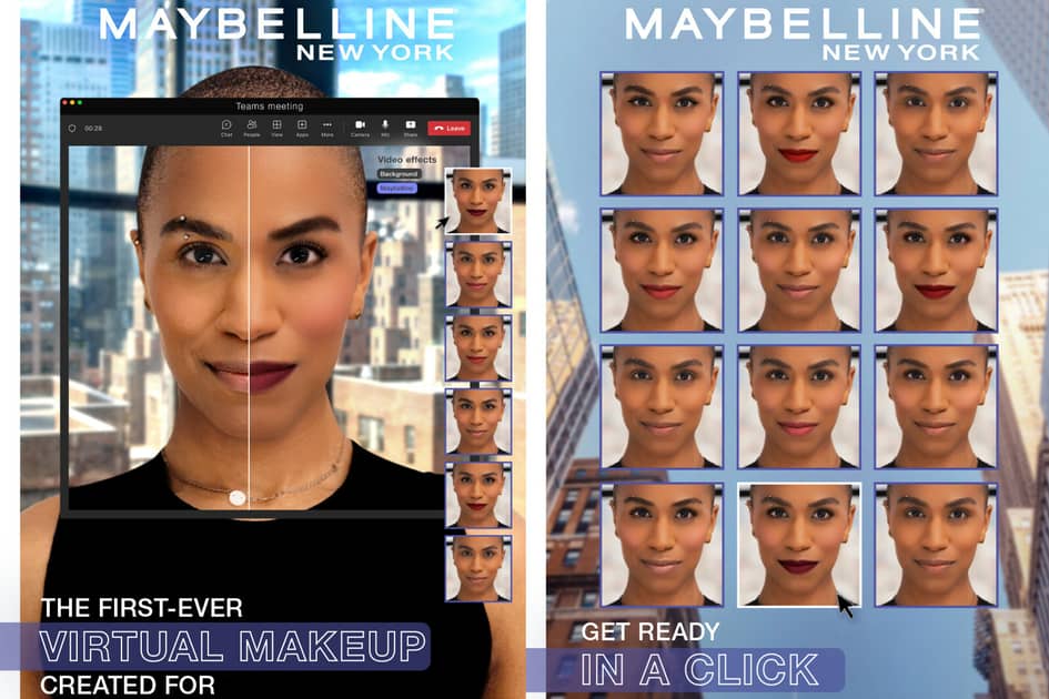 Maybelline introduce maquillaje virtual en Microsoft Teams