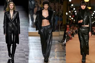 Head-to-toe black leather: FW23 ready-to-wear runway trends