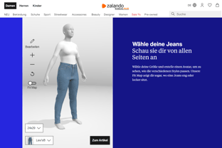 Zalando testet virtuelle Anprobe für Jeans 