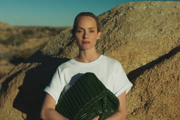 Karl Lagerfeld unveils debut collection with Amber Valletta