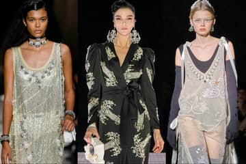 FW22 Jewelry Trends: crystal and Lucite necklaces, body jewelry, earrings and more