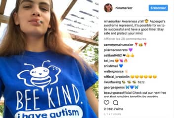 Nina Marker révèle son autisme d’Asperger sur instagram