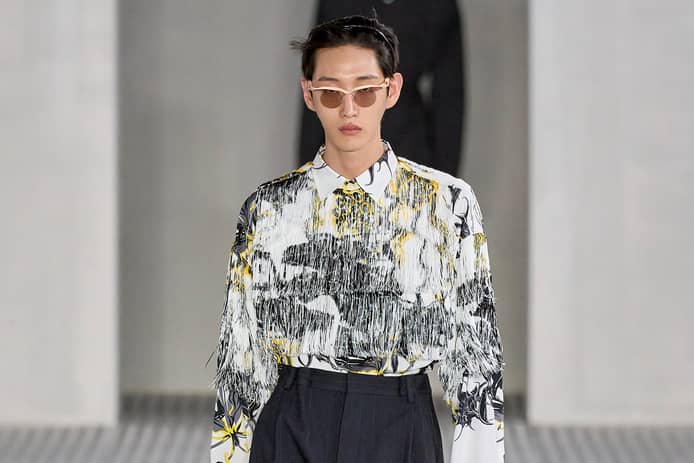 Shop Louis Vuitton Flower Patterns Silk Street Style Long Sleeves