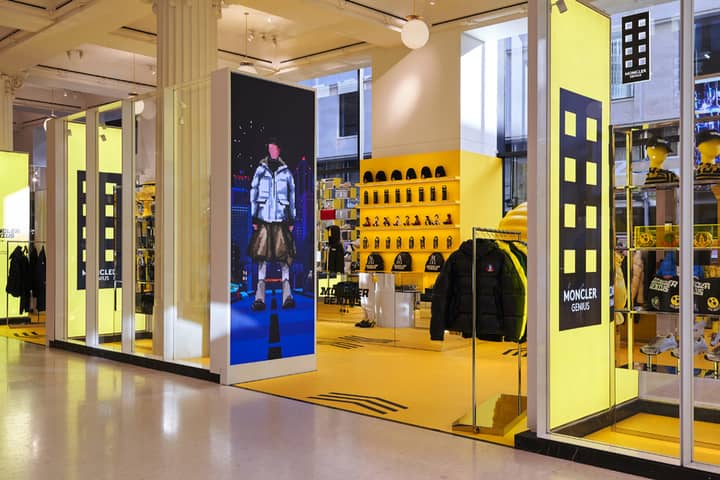 Moncler: Printed Retail Graphics For A Pop-Up at Harrods London