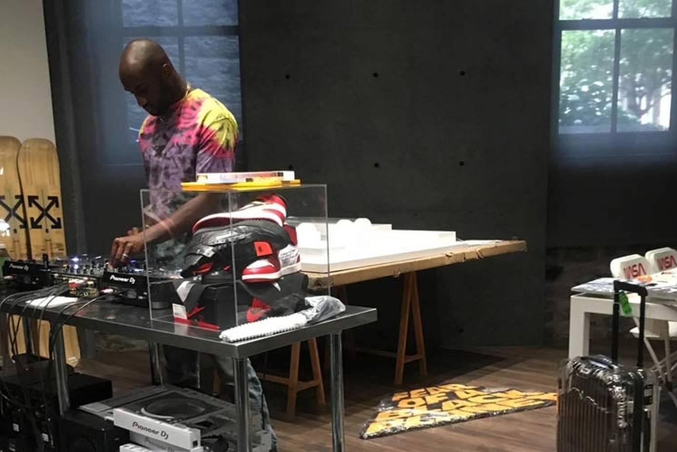 Virgil Abloh Customised Nikes for Ssense Montreal Opening