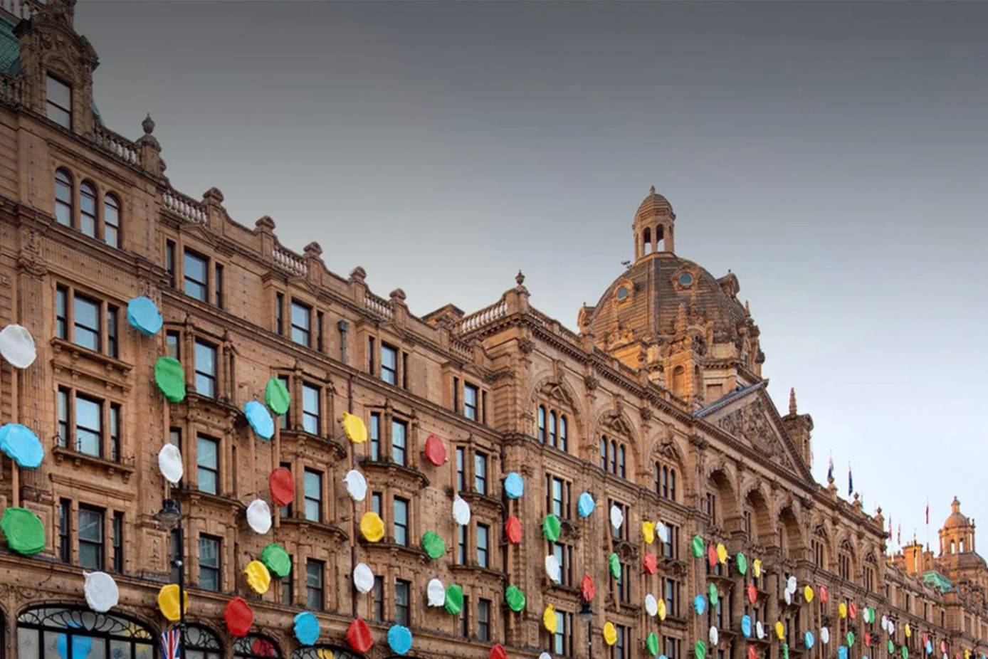 Harrods covered with dots for latest Louis Vuitton x Kusama