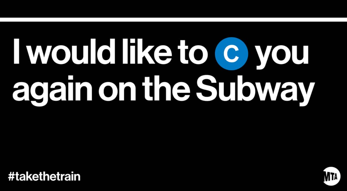 MTA #takethetrain campaign image