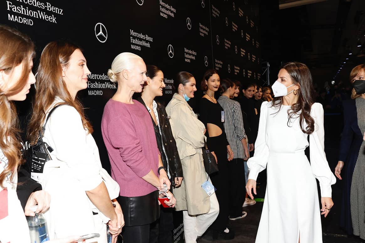 Photo Credits: Su Majestad la Reina visita la 75ª edición de Mercedes-Benz Fashion Week Madrid. Casa de S.M. el Rey.