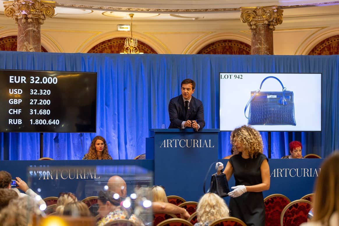 Image: Artcurial Monaco Auction Week 2022, Hermès and Luxury Bags auction, Hôtel Hermitage Monte-Carlo. Photo courtesy of Artcurial
