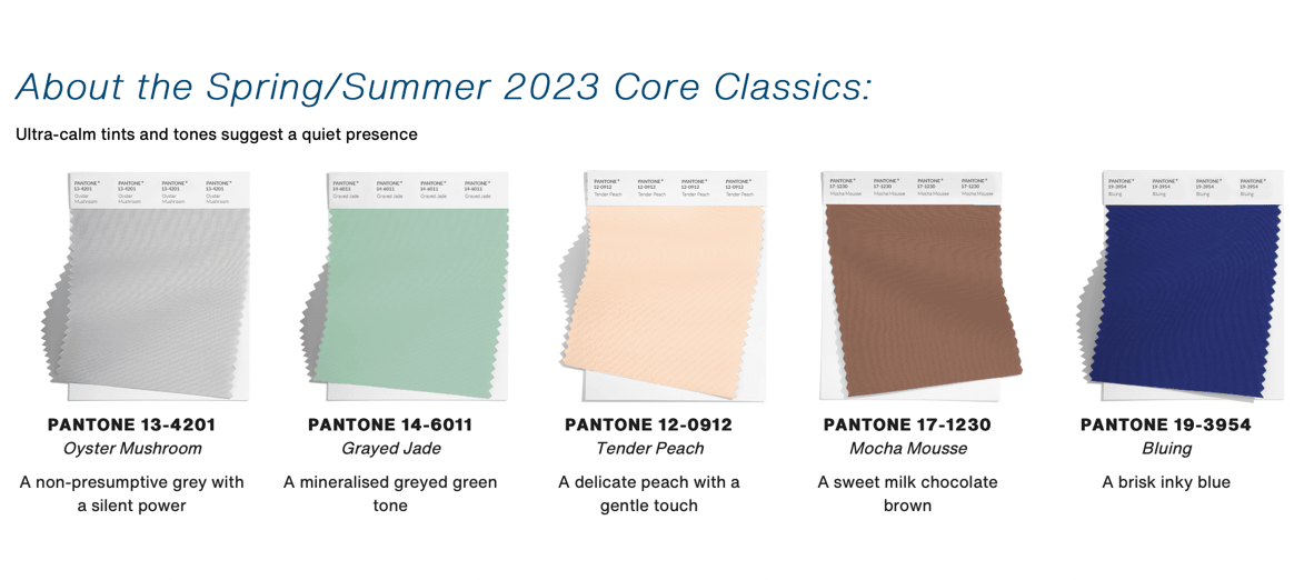 Core classics Pantone LFW SS23