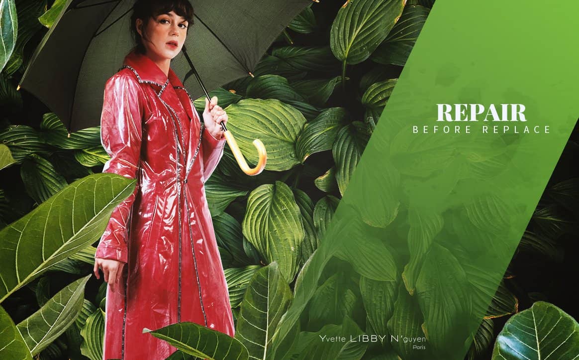 LONG ISLAND - Rouge, a sustainable women's designer raincoat from Yvette
LIBBY