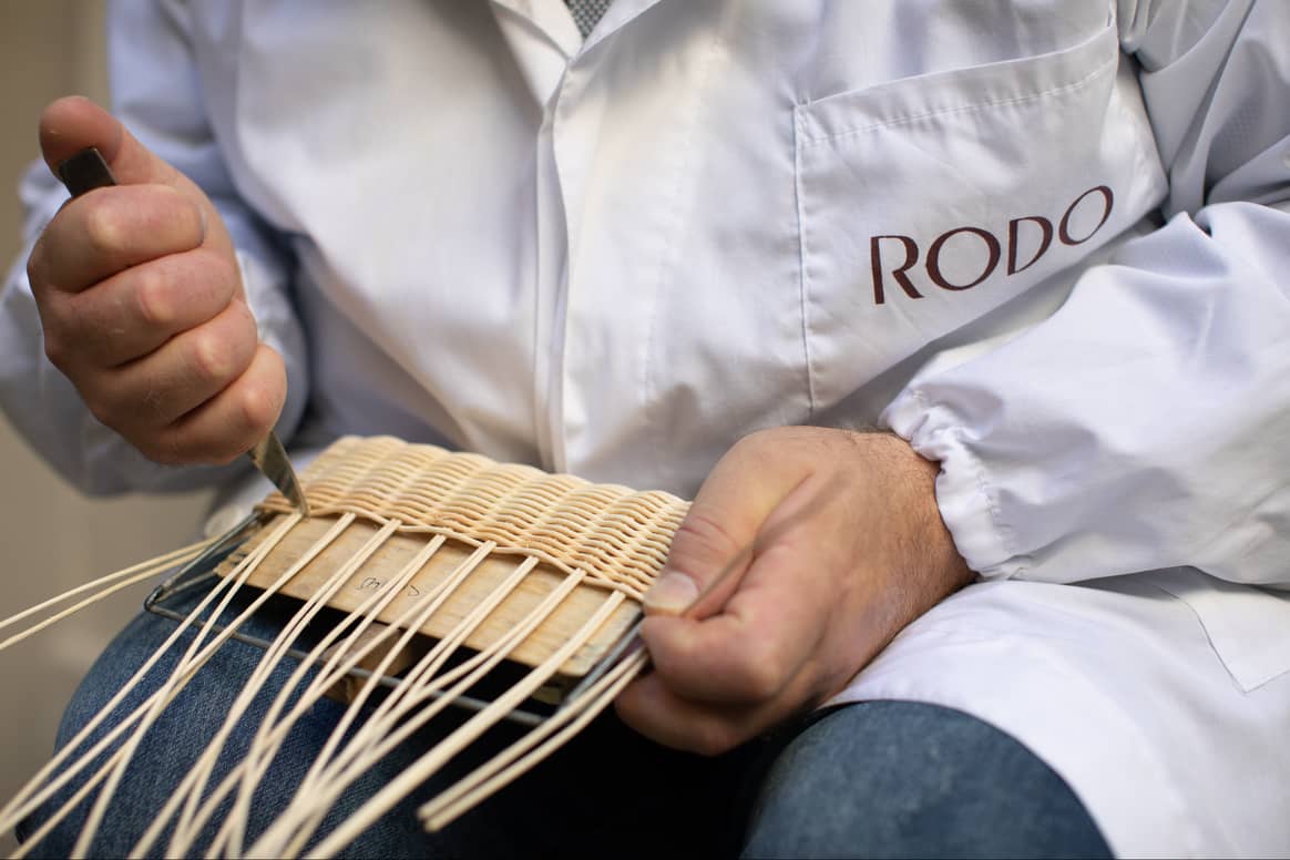 Crafting Rodo's signature rattan purses