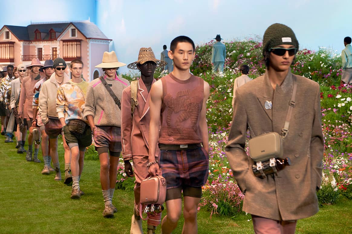 Here you can see a colour image at Dior. Credit: Dior SS23 menswear, property Dior.