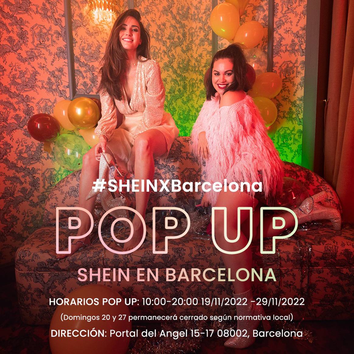 Photo Credits: Cartel promocional de la nueva pop-up de Shein en Barcelona. Shein, página oficial.