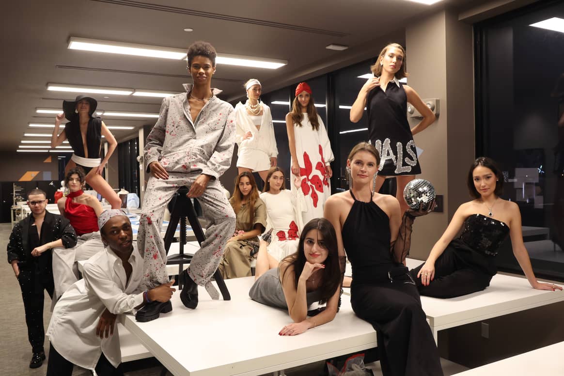 Models pose during the With Love Halston event hosted by Istituto Marangoni on 28 Nov. 2022 in Miami, Florida. (Photo by Rodrigo Varela/Getty Images for Istituto Marangoni Miami)