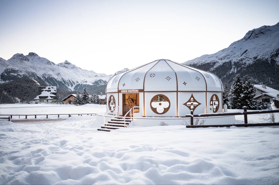 Die Jurte von Louis Vuitton in St. Moritz. Foto: Louis Vuitton