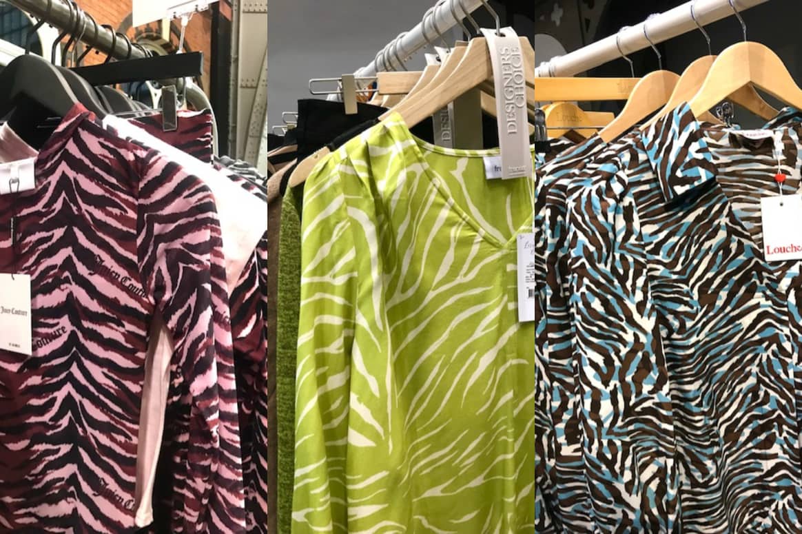 Zebra print at Just Around the Corner. (From left) Collections of Juicy Couture, Fransa and Louche. Image by FashionUnited