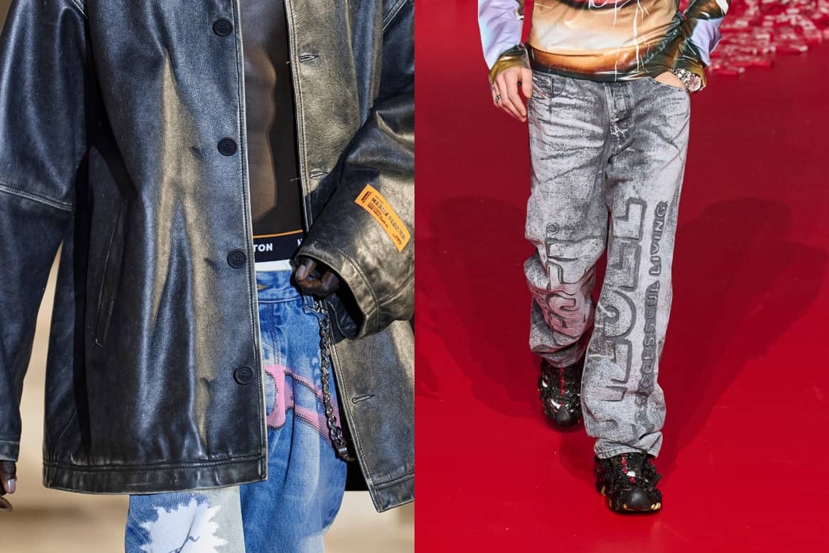 FW23 Collections(from left to right): Heron Preston and Diesel. Credits: Launchmetrics Spotlight