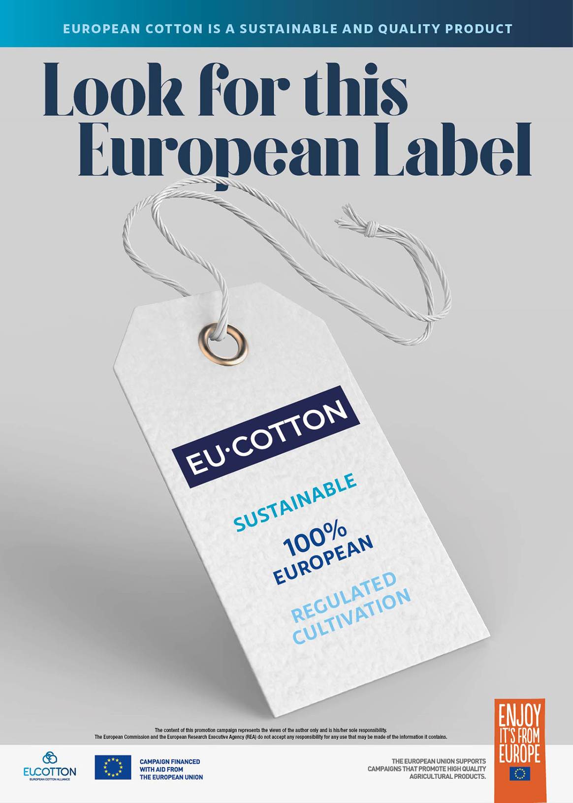 Photo Credits: Material de la campaña promocional de la iniciativa Eucotton lanzada por la European Cotton Alliance. ECA, página oficial.