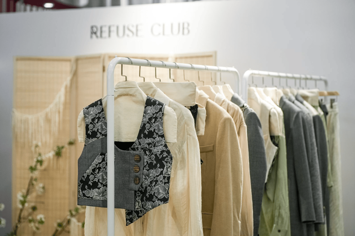 Refuse Club's stand in Tube Showroom AW23. Image: Dia Communications