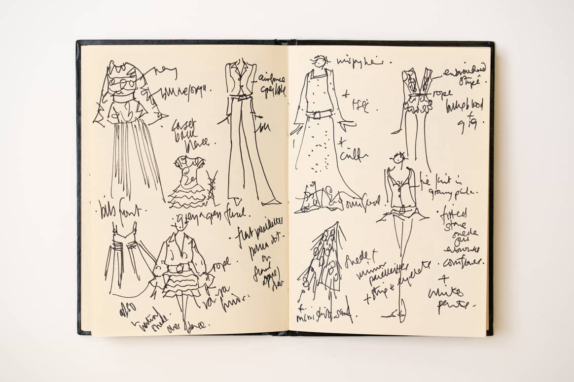 Image: V&A Dundee; ‘The Fashion Show: Everything But The Clothes’, Iain R Webb sketchbook