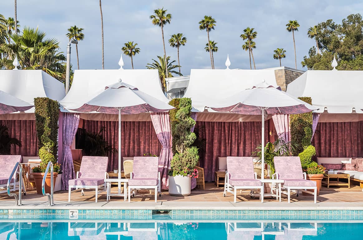 Photo Credits: Vista de la activación de Dior sobre el área de la piscina del The Beverly Hills Hotel de Los Ángeles. Fotografía de cortesía, realizada por Paul Vu.