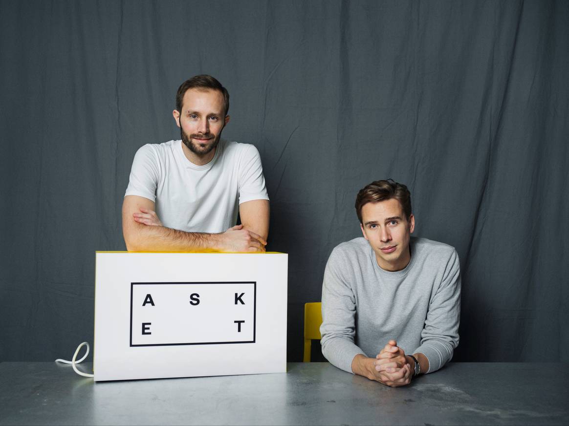 The founders of Asket from left to right: Jakob Dworsky and August Bard Bringéus. Picture: Asket