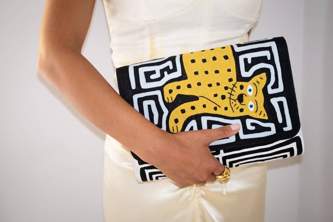 Bag design by Mola Sasa, crafted by the Kuna Women in Colombia