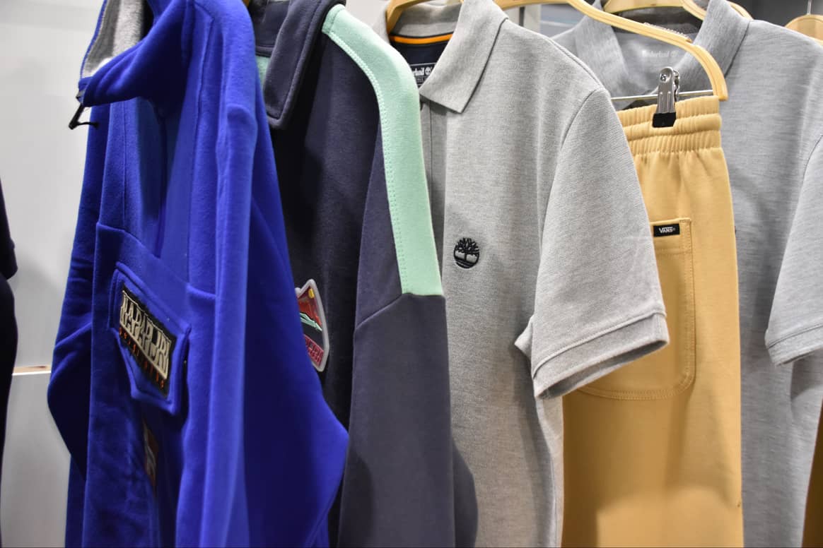 Image of garments from the Napapijri, Timberland, and Vans brands produced by Gelisim
