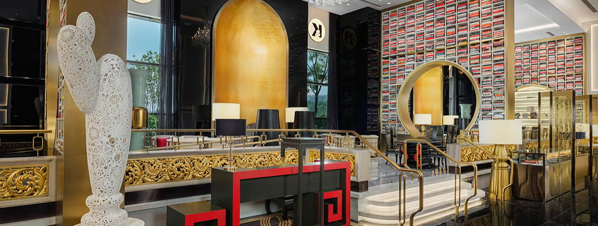 Vista interior del “Book Lounge” del The Karl Lagerfeld de Macao.