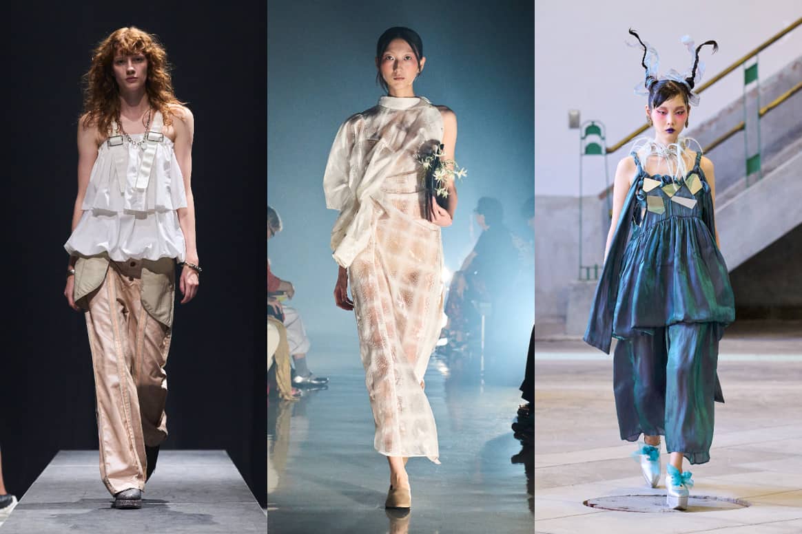 Rakuten Fashion Week Tokyo SS24. (From left) Wildfräulein,Tweo and Pays des Fées.