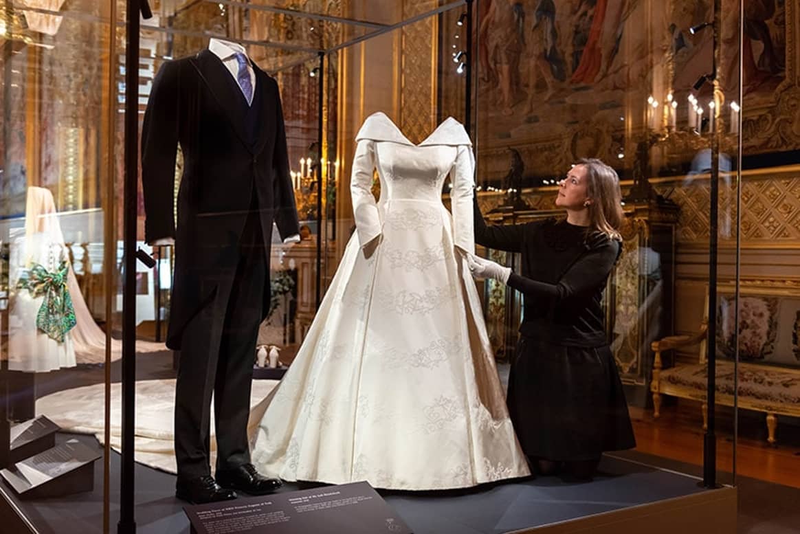 Princess Eugenie’s wedding dress goes on display