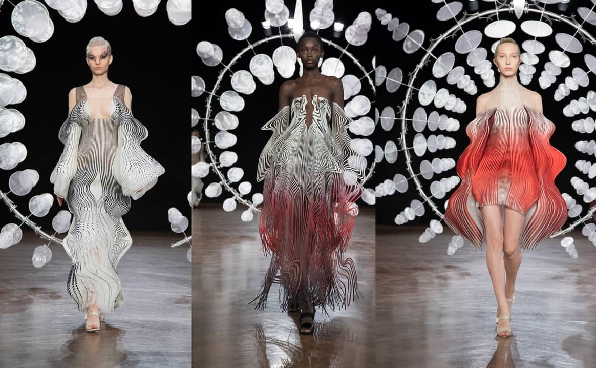 iris van herpen sculpts 'kinetic couture' that moves as models