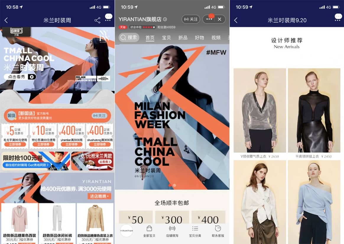 La moda china irrumpe en Milán de la mano de Alibaba