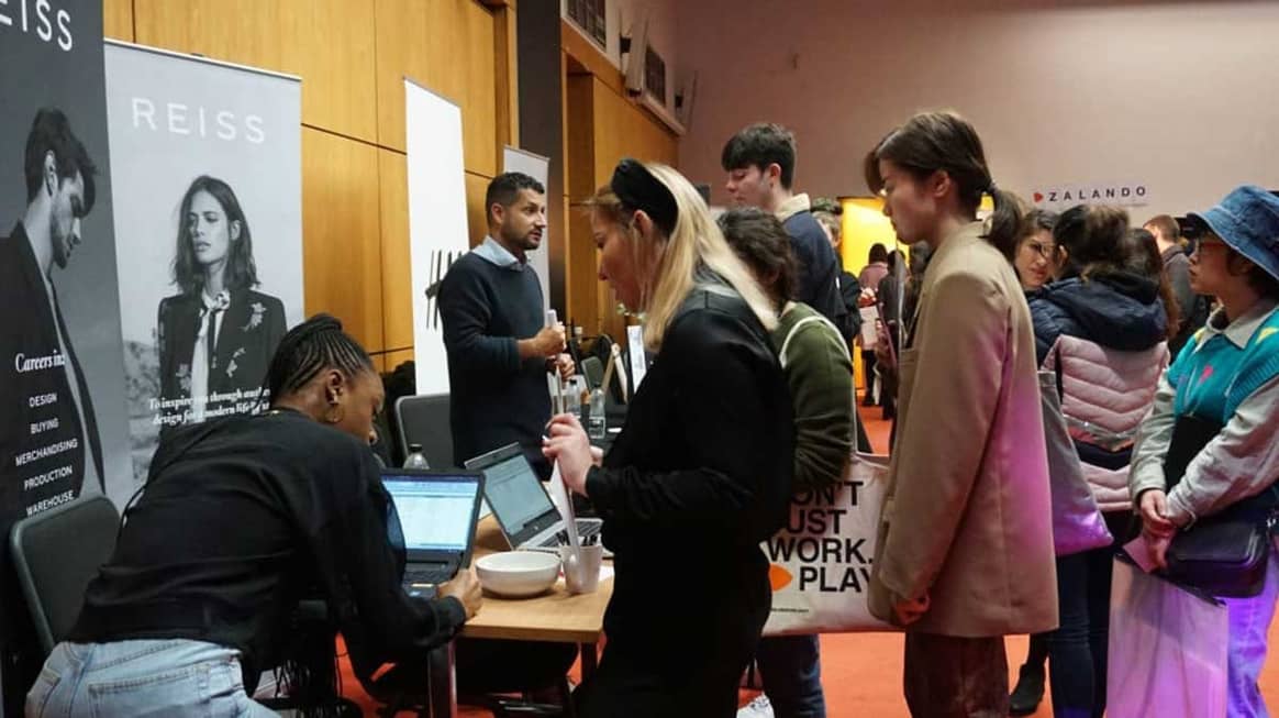 Students network with major brands at the LCF Careers Fair