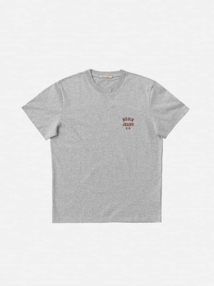 Roy Logo Tee Greymelange Men's Organic T-shirts X Small