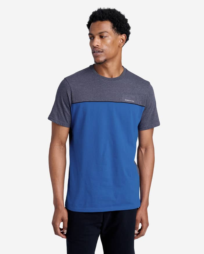 | Colorblock Cotton Logo T-Shirt | Kenneth Cole