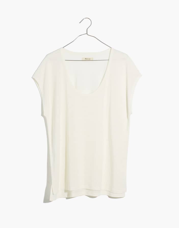 Linen-Blend U-Scoop Tee | Madewell