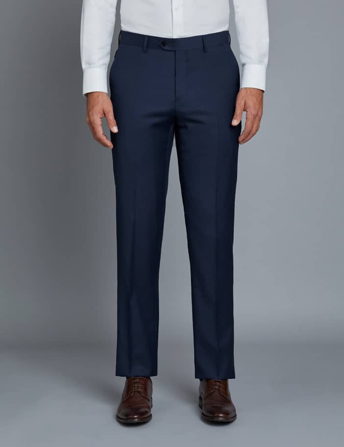 Mens Twill Extra Slim Fit Suit Trousers In Royal Blue Hawesand Curtis