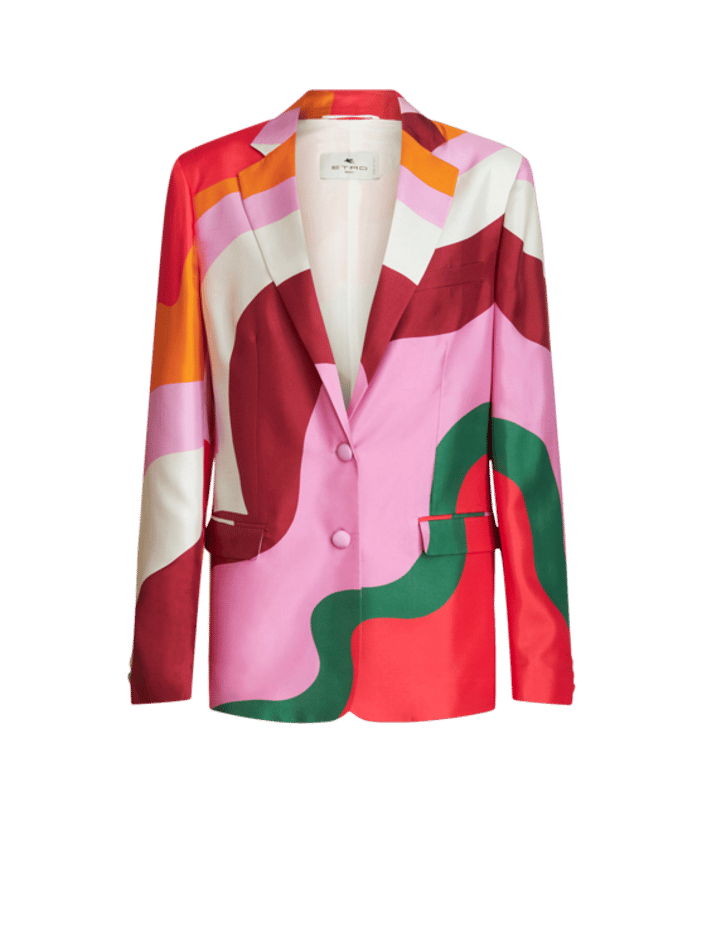 Seidenblazer Mit Farbblockmotiven | Etro