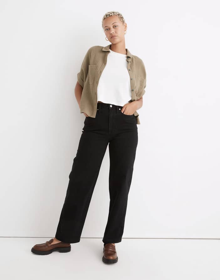 The Tall Curvy Perfect Vintage WideLeg Jean in Belmere Wash Madewell