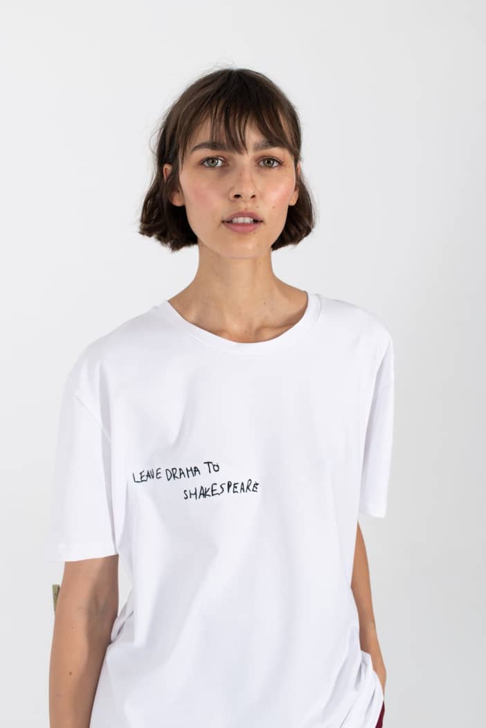 SHAKESPEARE white oversize cotton t-shirt | Le SLAP