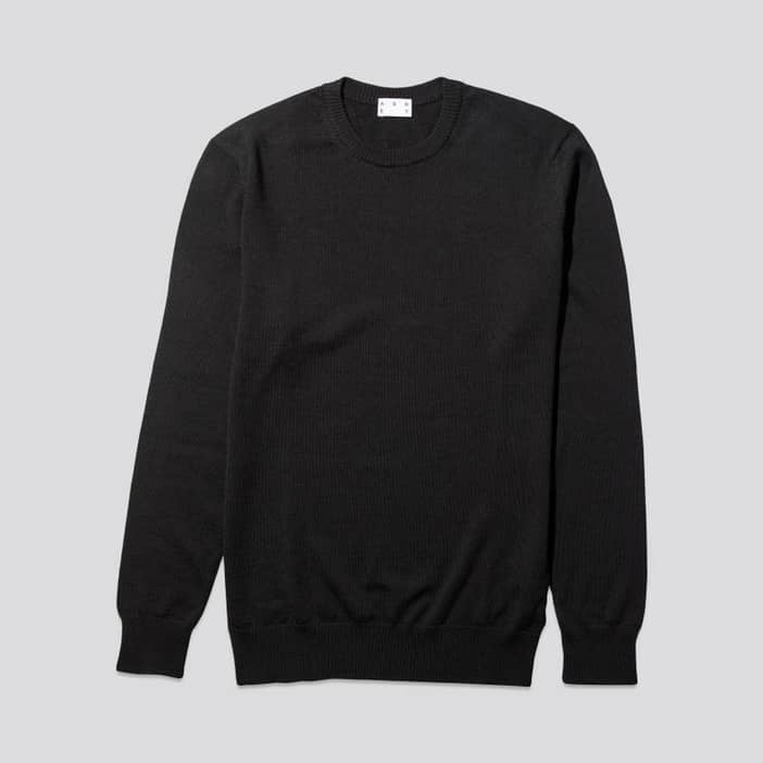 ASKET - Merino Sweater Light Grey - Merino Wool - Mens