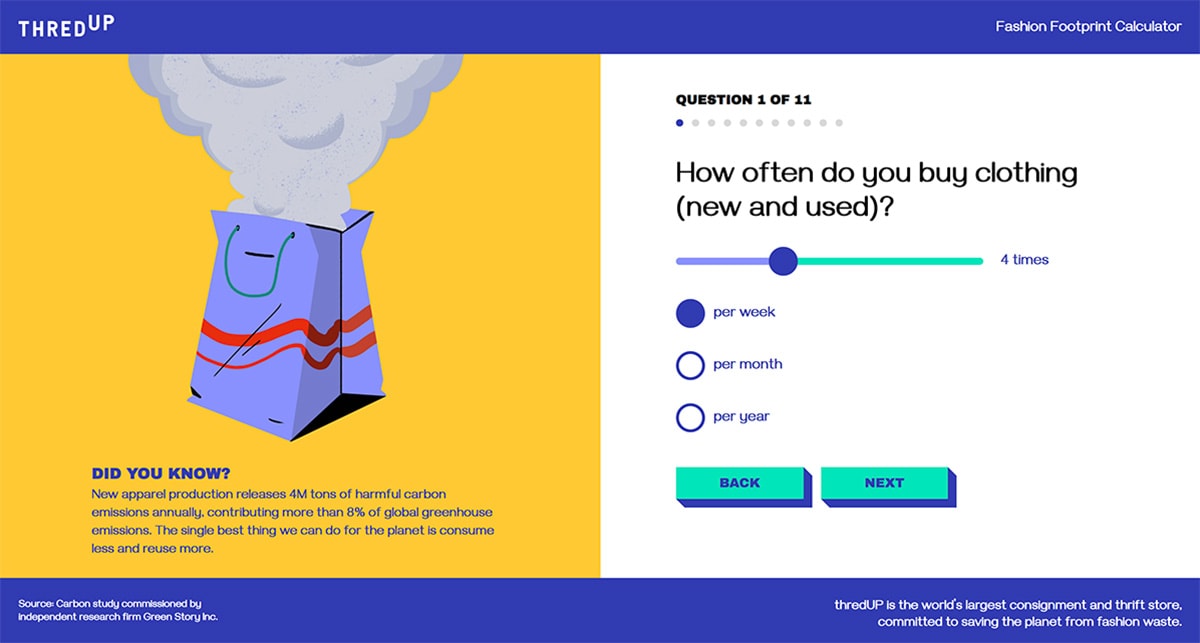 ThredUp launches Fashion Footprint Calculator to help consumers learn their environmental impact