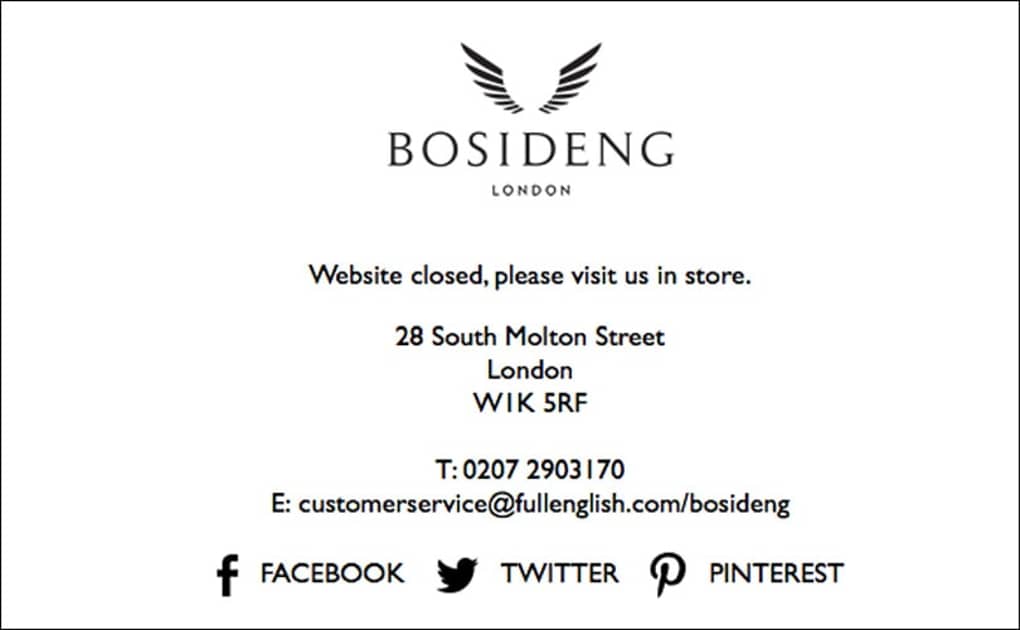 Bosideng to exit UK market close London store