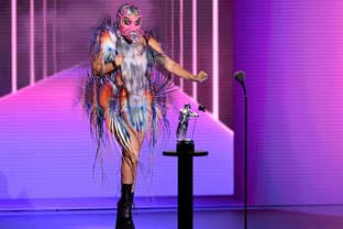 Lady Gaga wears Iris van Herpen as one of nine outfits during the VMAs