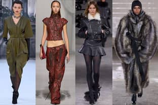 Olive green, dark red, black leather and a lot of fluff at LFW FW24
