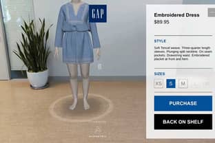 Gap prueba nueva aplicación de simulación de prendas